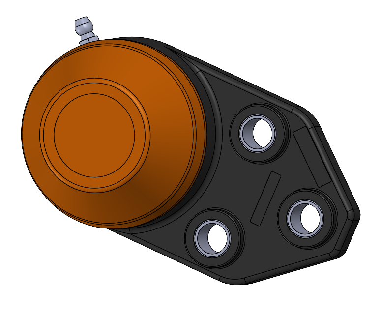 524FA9122 - Palier couvercle fermé pour axe Ø20 mm