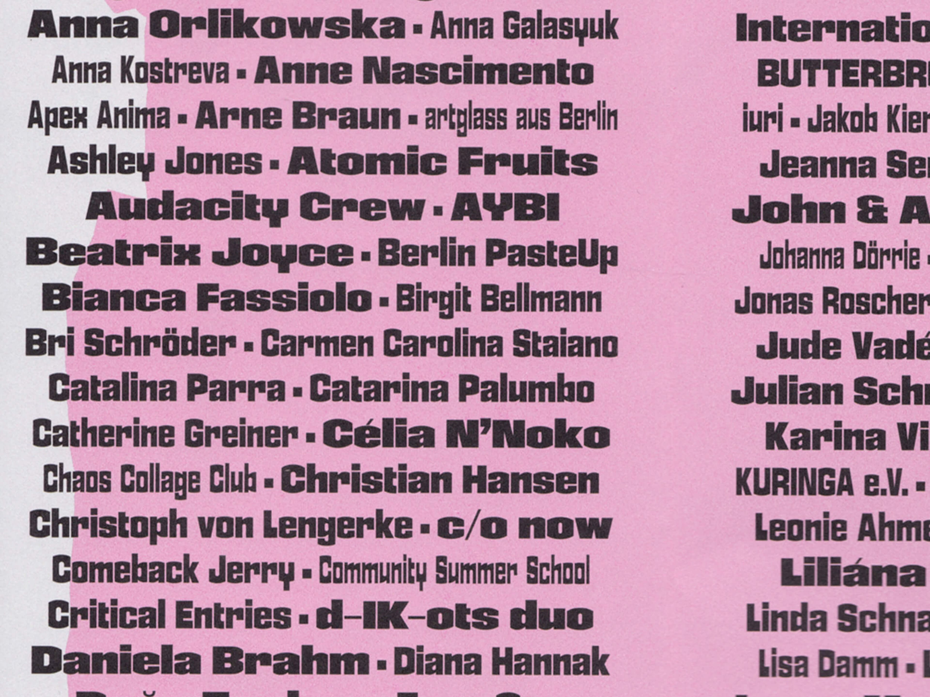 Typeface in use