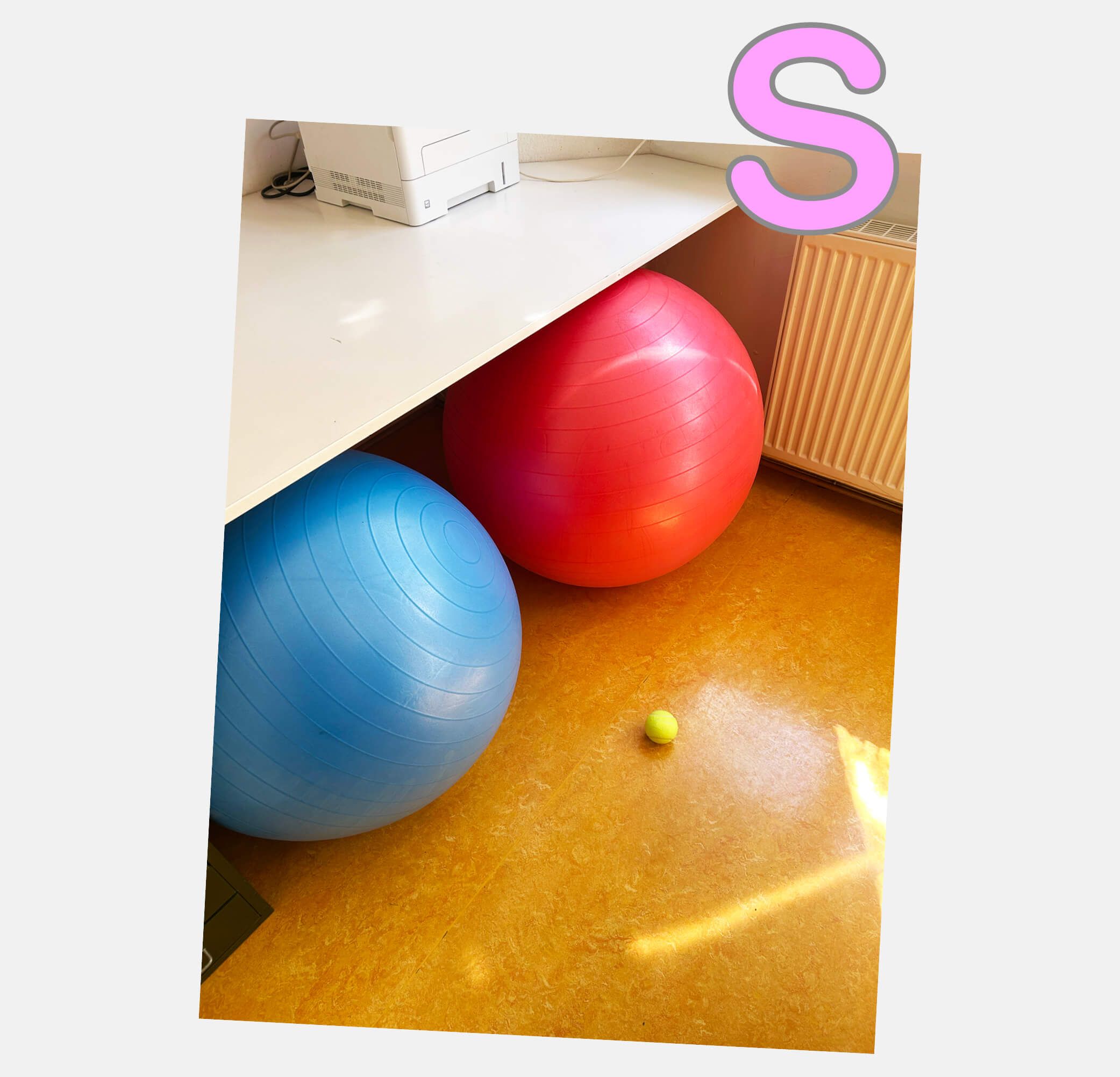 medicine balls with tennis ball
