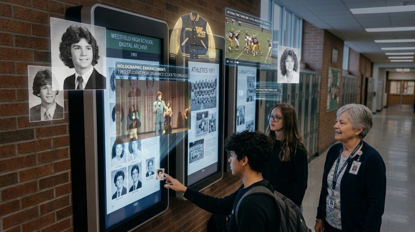 Bringing School History to Life: Yearbooks Come Alive on Interactive Displays