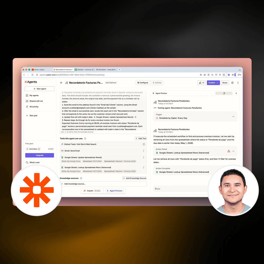 Automatiza Lo Que Sea con Zapier Agents