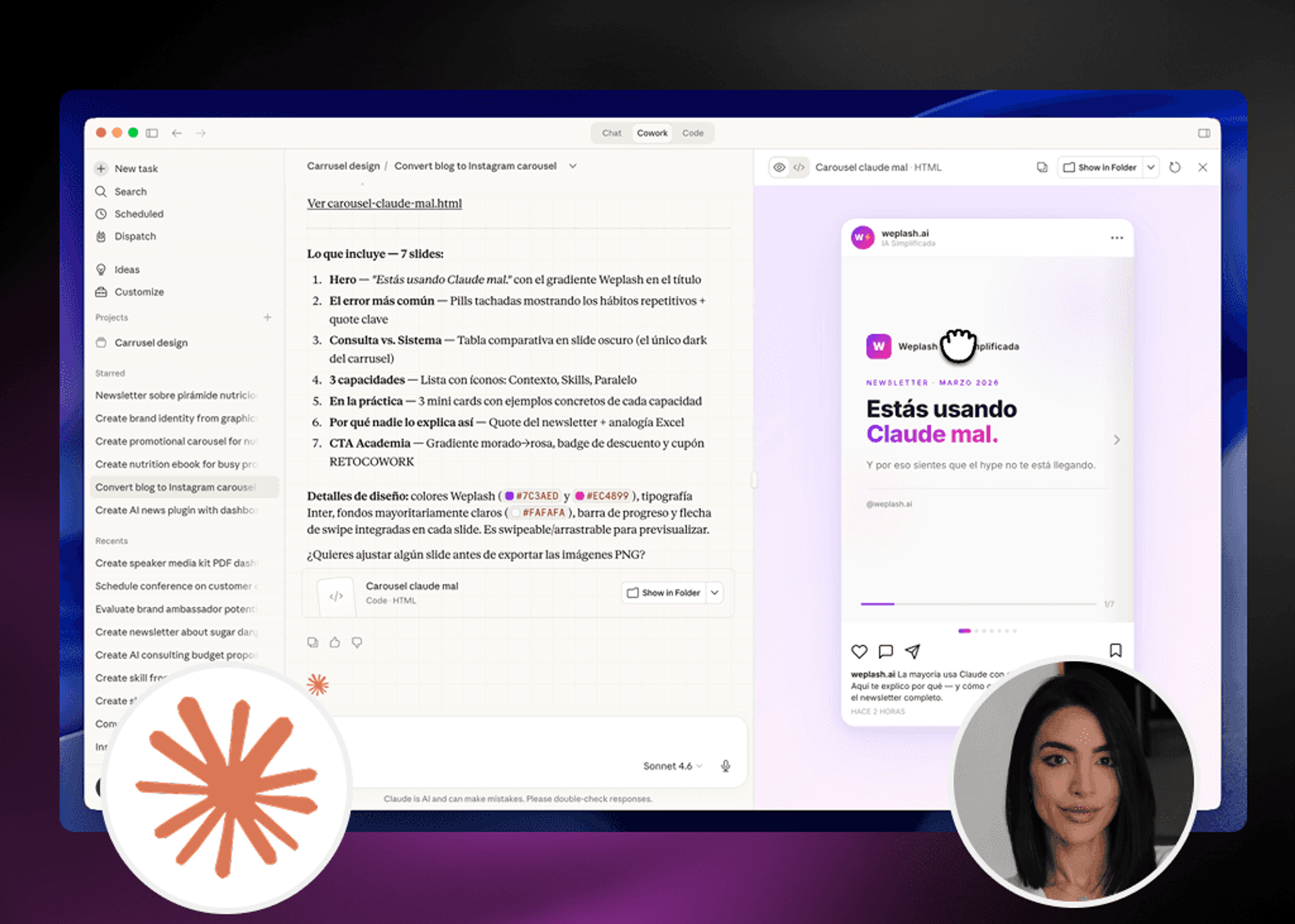 Crea Carruseles Atractivos para Redes en Minutos con Claude