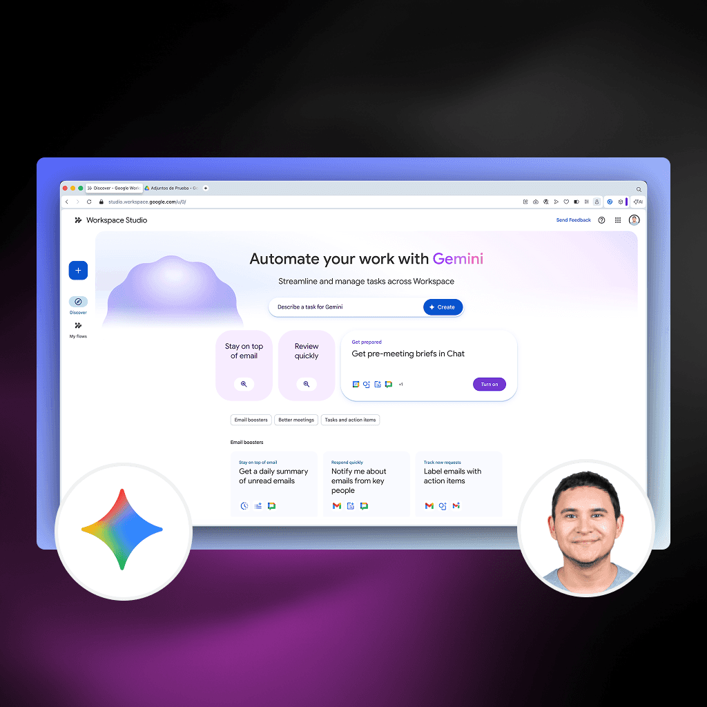 Automatiza tu Gmail con Google Workspace Studio