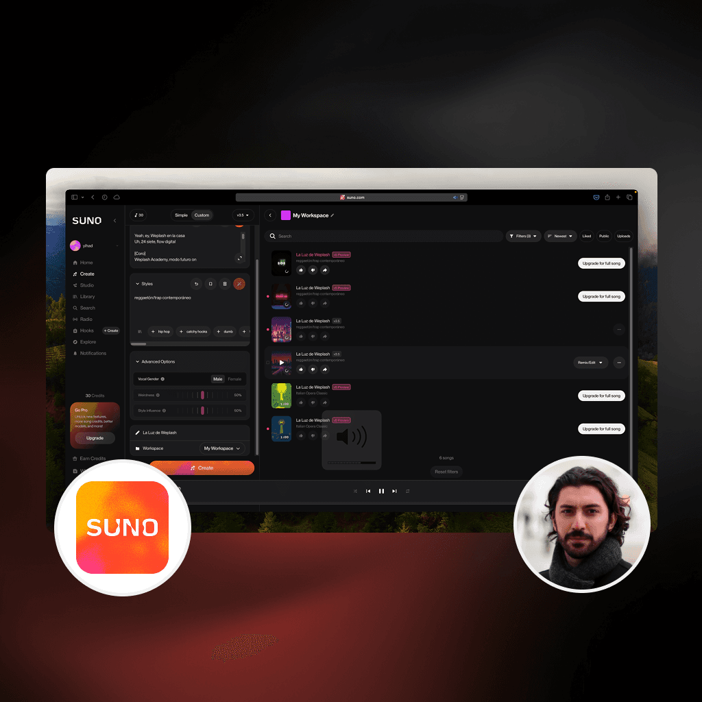Crea Música y Canciones Hiperrealistas con Suno