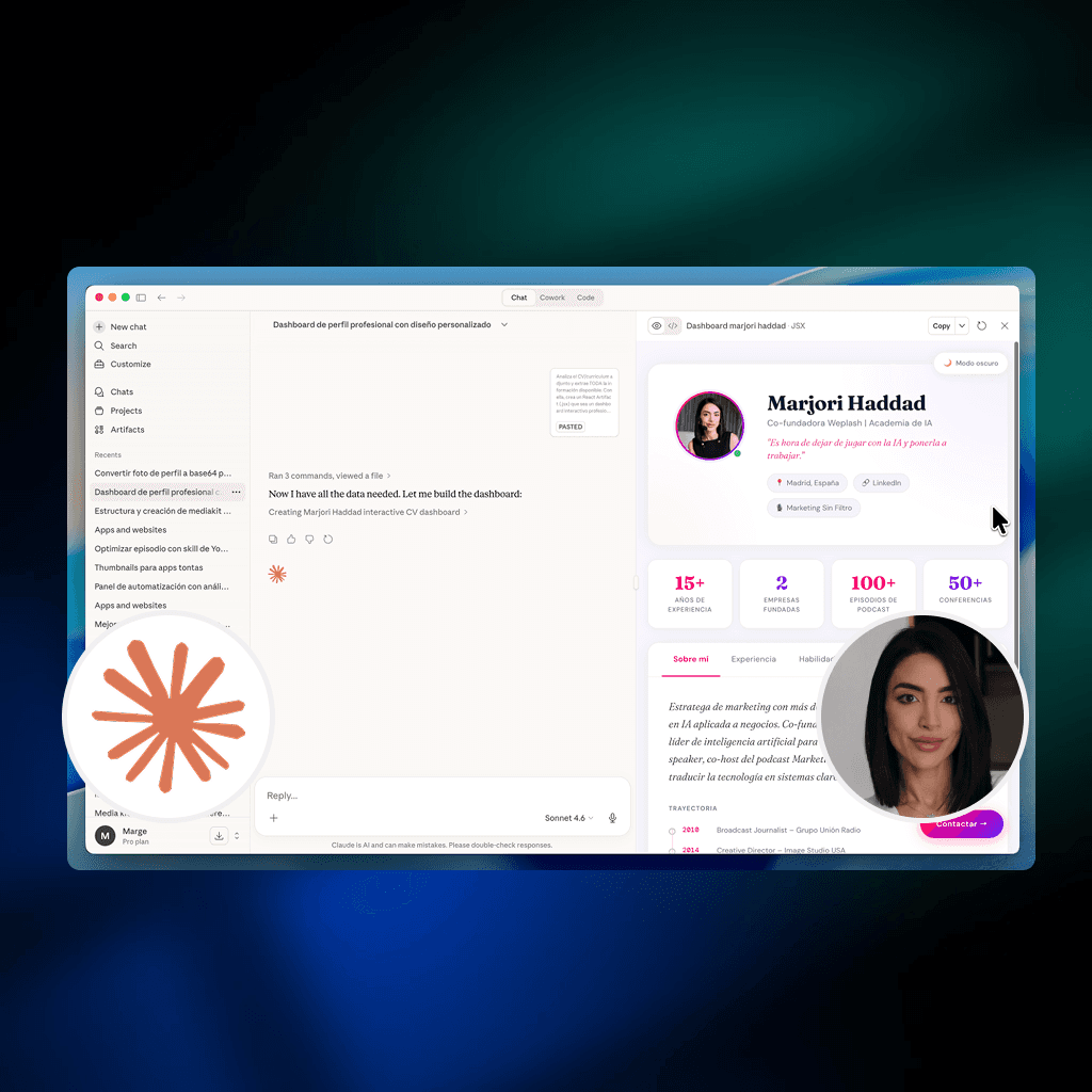 Crea tu CV y Mediakit de Servicios Interactivo con Claude Artifacts