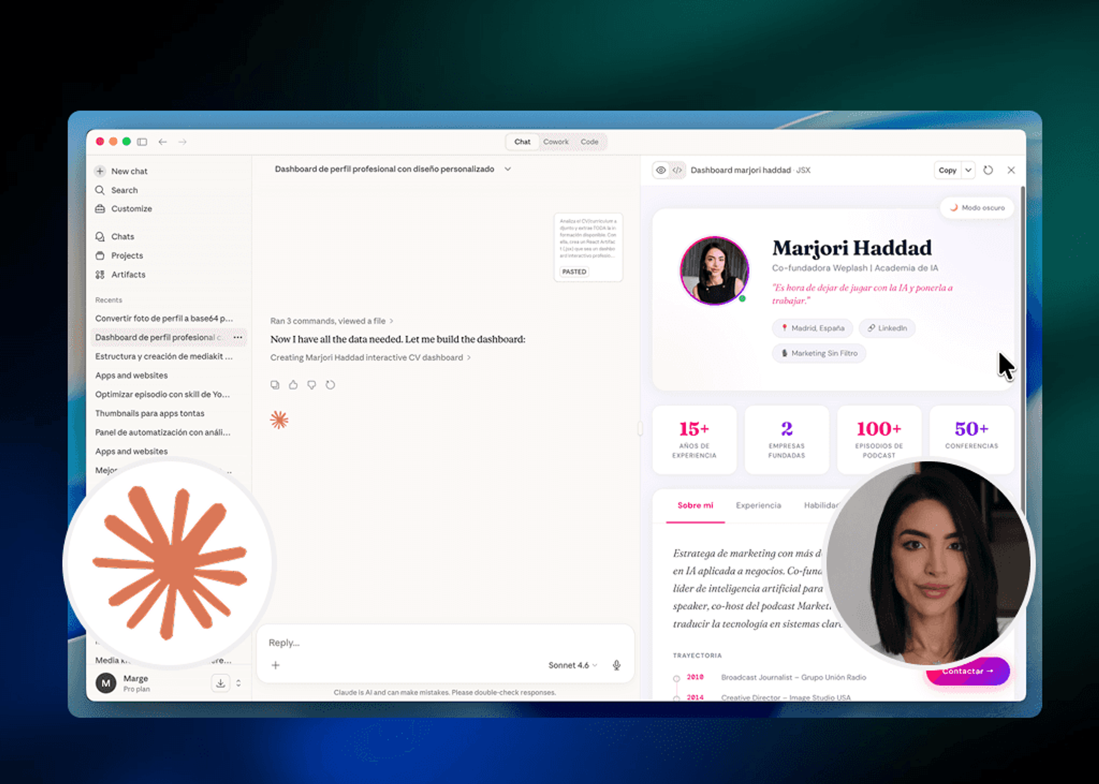 Crea tu CV y Mediakit de Servicios Interactivo con Claude Artifacts