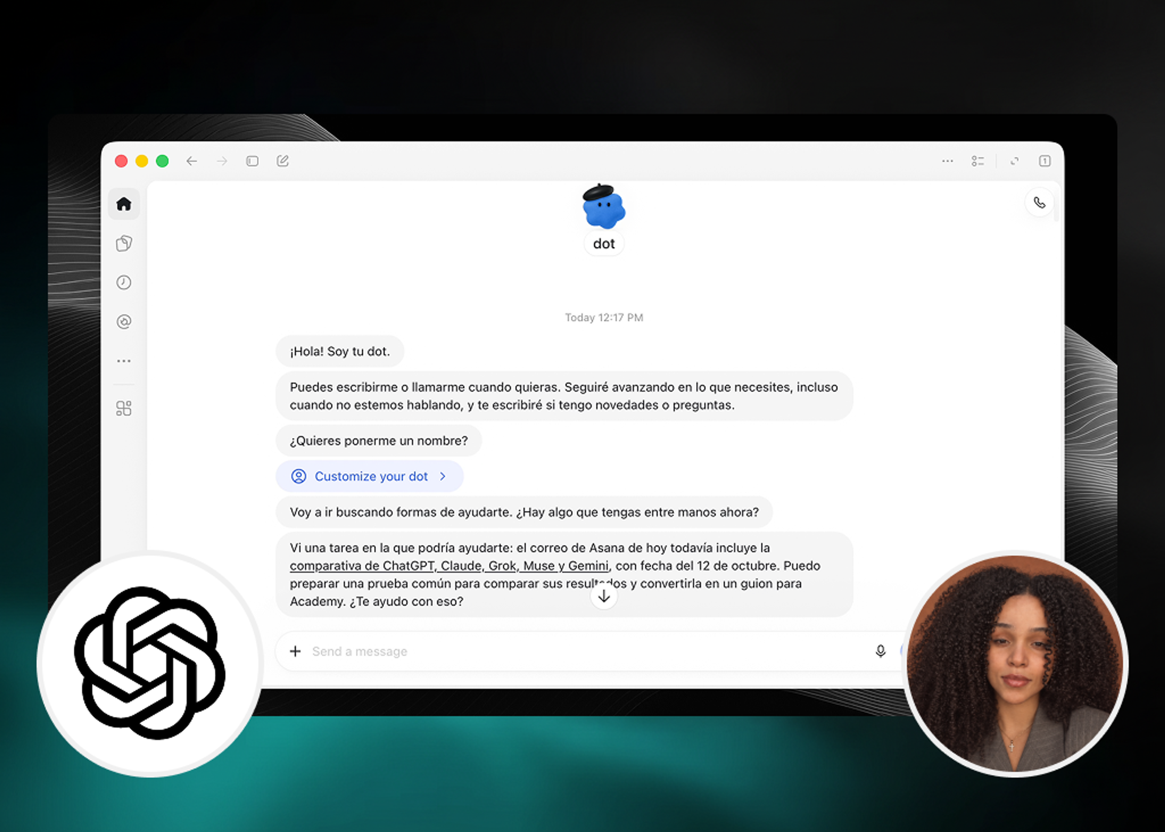 Organiza y delega proyectos de varios pasos con IA, coordinando chats, agentes y tareas desde una sola conversación.