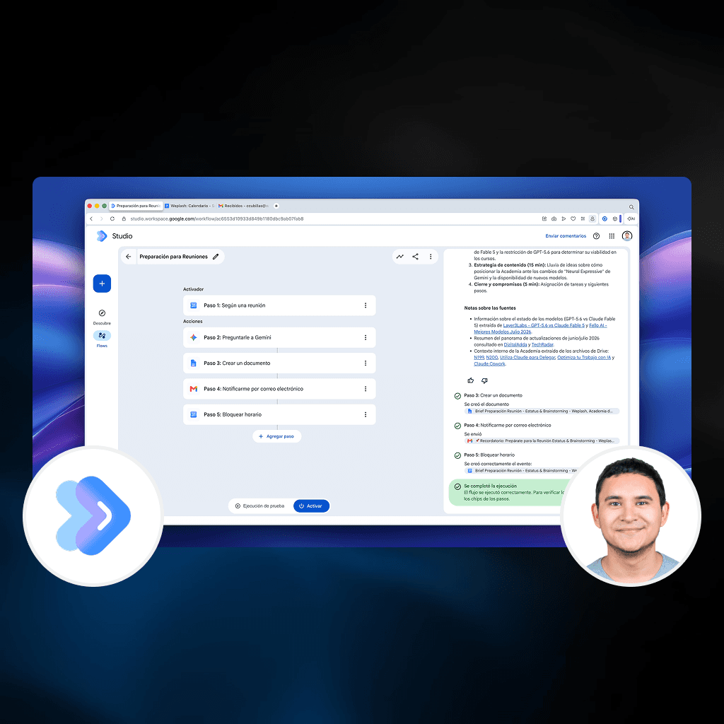 Ahorra Horas de Preparación para Reuniones con Google Workspace Studio