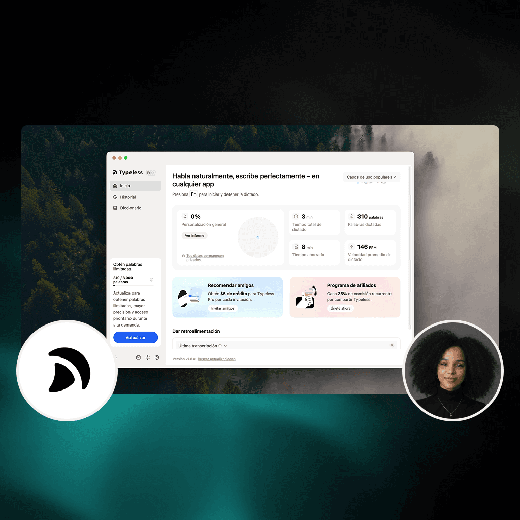 Escribe el Doble de Rápido con Typeless