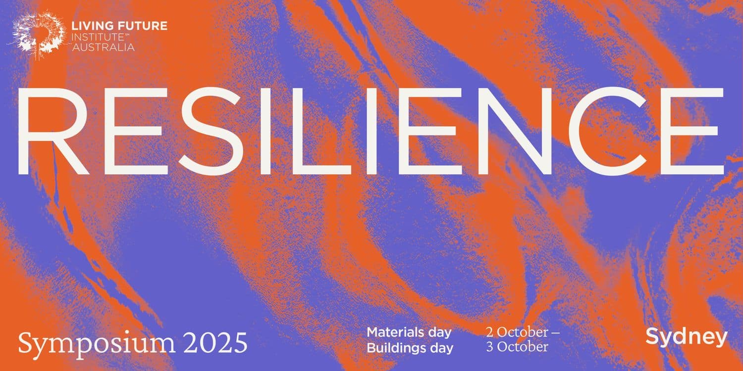 A graphic reading "RESILIENCE" in white over a bright orange and dusty purple background