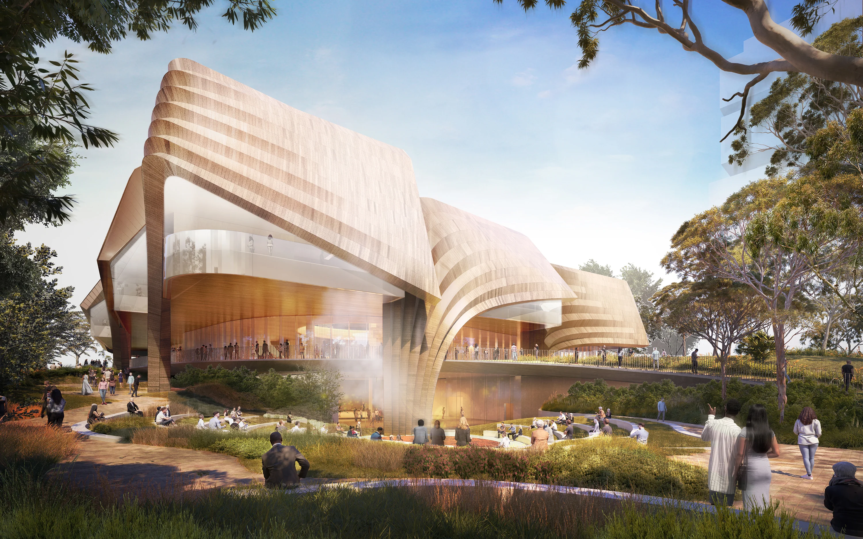 Concept designs for the Aboriginal Art and Cultures Centre (AACC) submitted for planning assessment