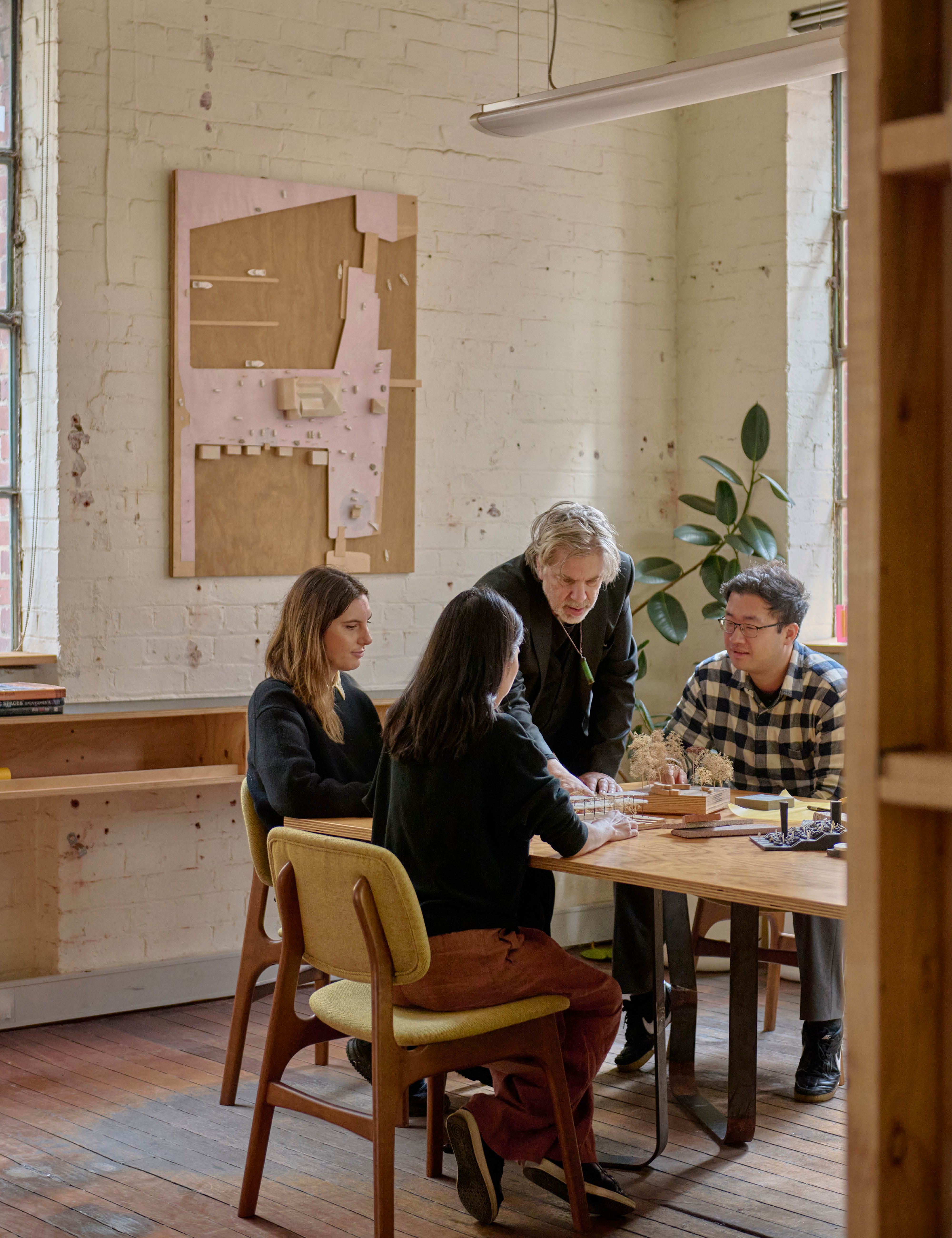 Four individuals in the OCULUS studio in Melbourne.