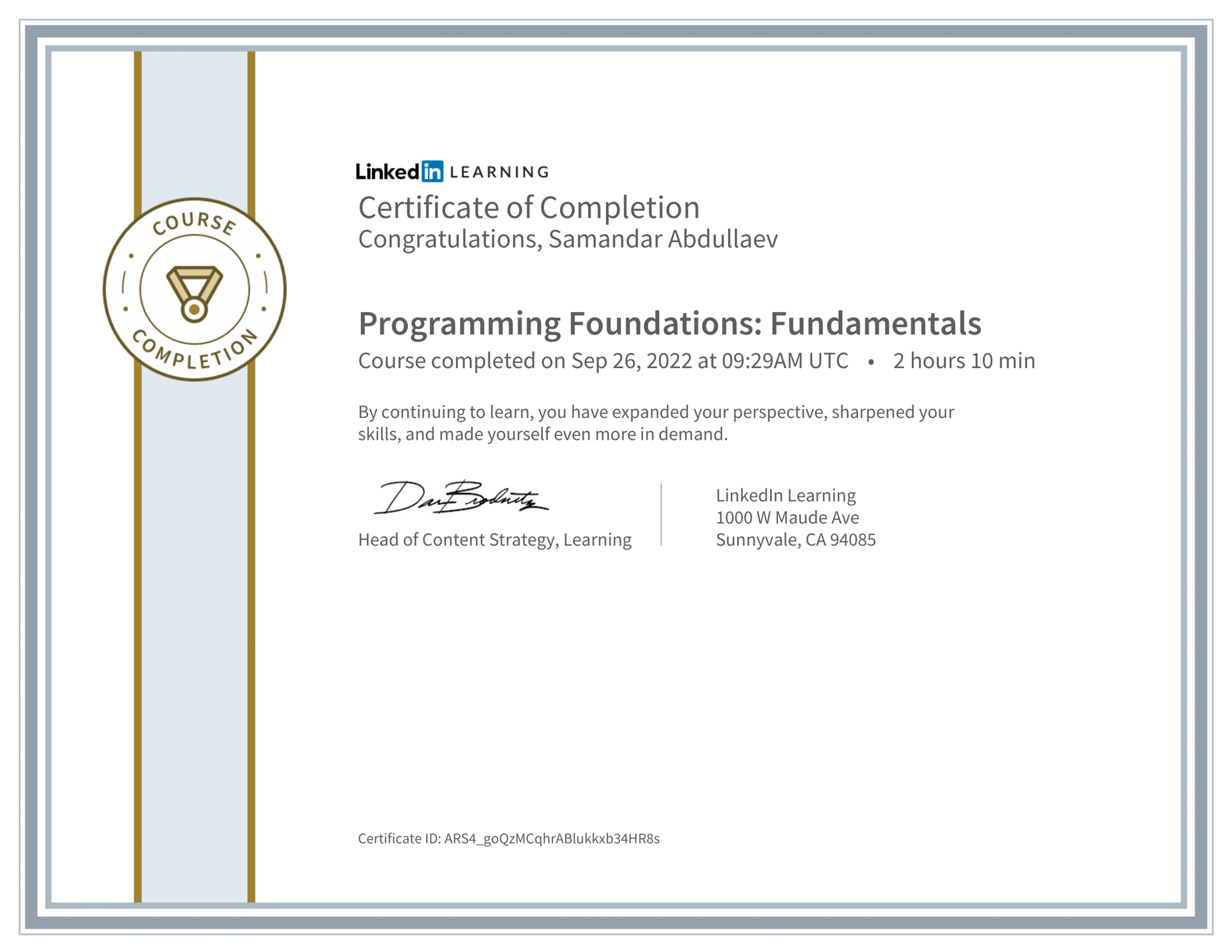 Programming Foundations: Fundamentals