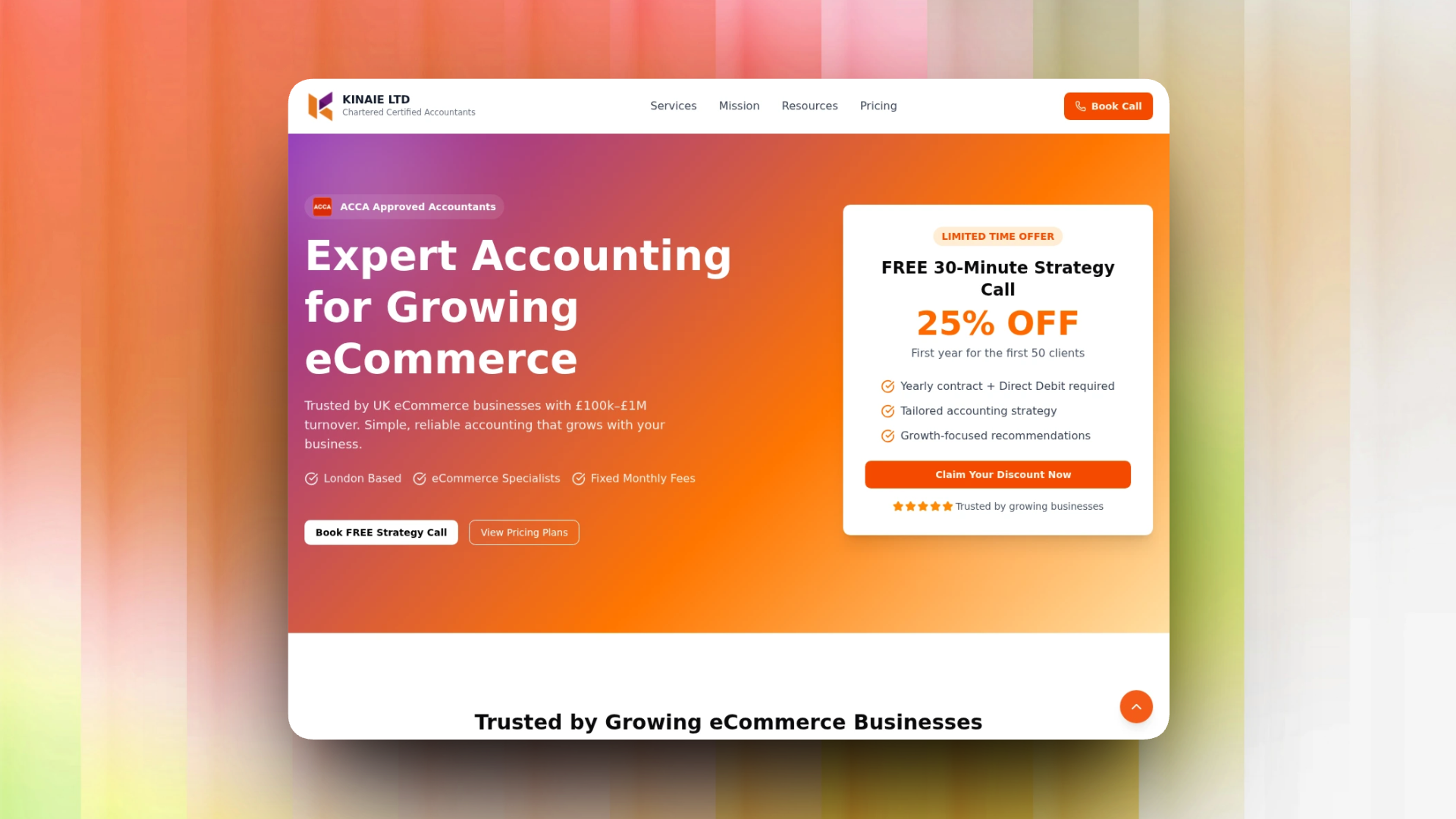 Kinaie Ecom Landing Page