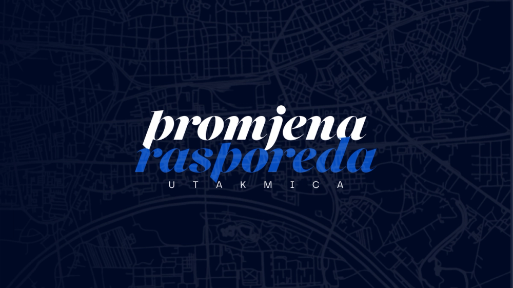 Promjena rasporeda utakmica: Dinamo - Zabok u subotu u KCDP, Dinamo - Zagreb u nedjelju na Maksimiru