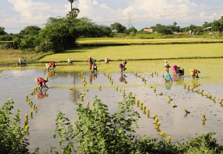 en kvinna står på en balkong och tittar ut över en stad