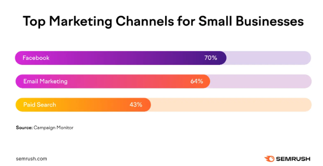 Top Marketing Channels for Small Businesses - Semrush Survey