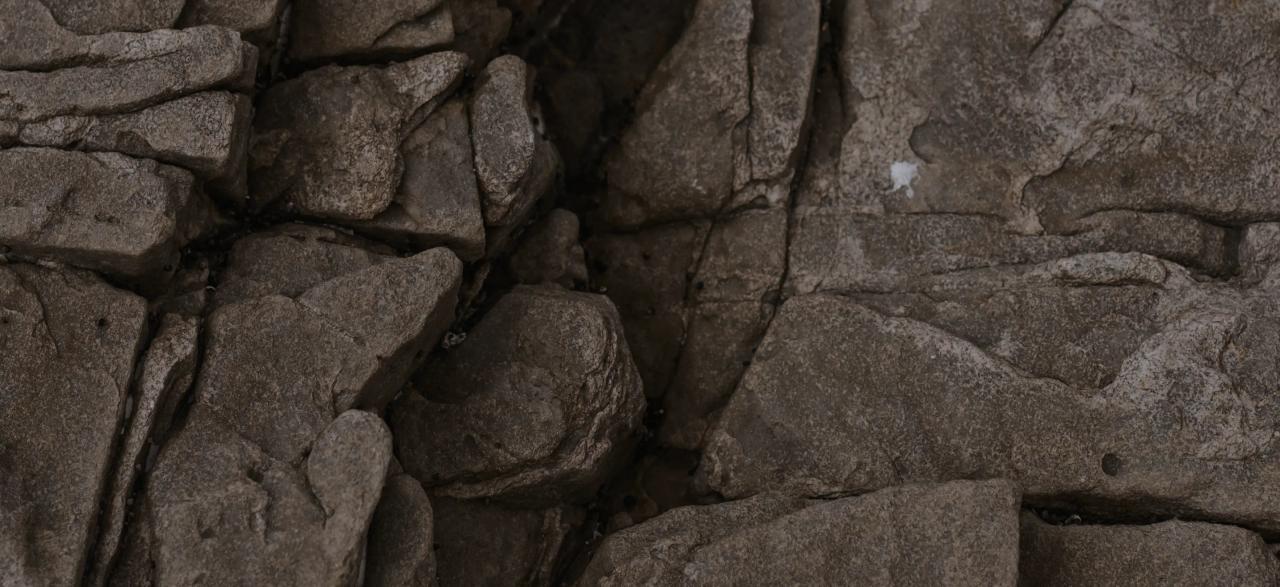 Karst product graphite on stone