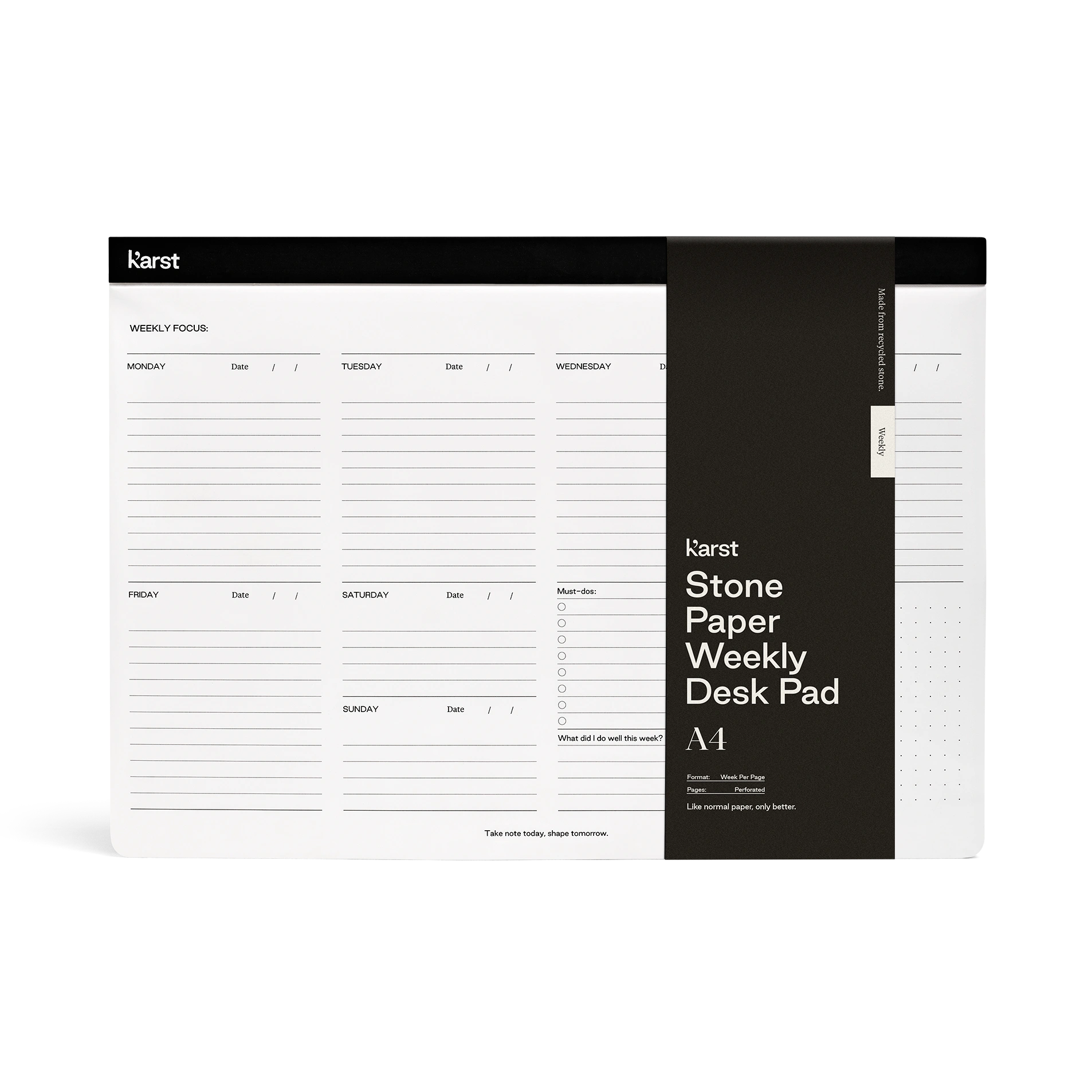 Karst Notepad A4 - Black - Blank