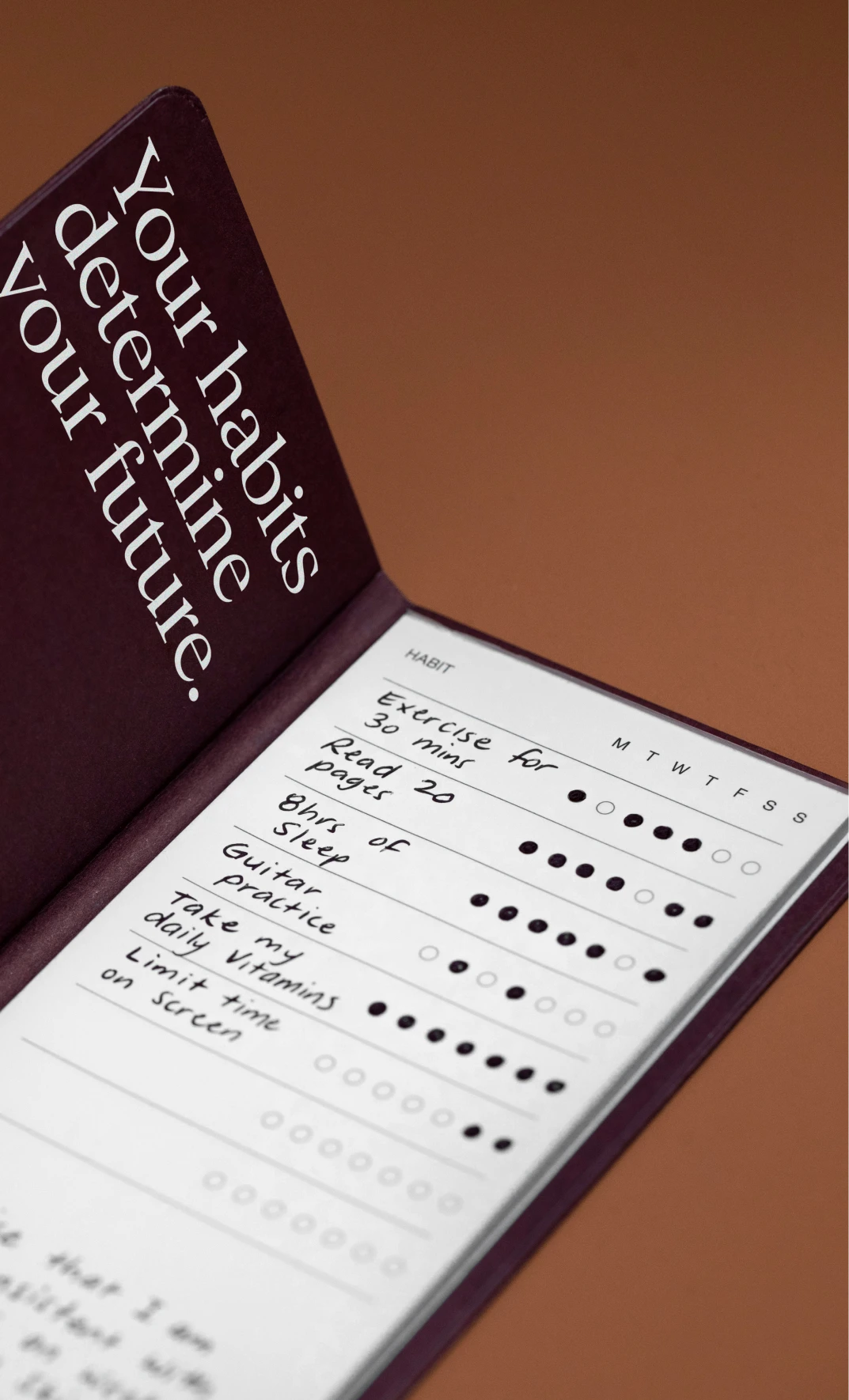 Guided introspective questions move you past simple checkboxes and into reflection – because accountability goes deeper than ticks on a page.