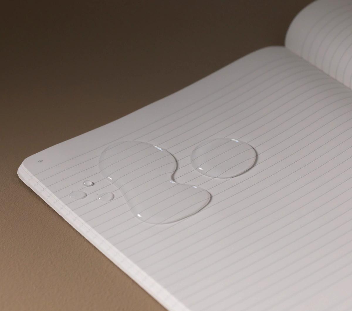 A larger-format softcover notebook built for serious work – 144 pages of buttery, waterproof stone paper that holds every ink without bleed-through.