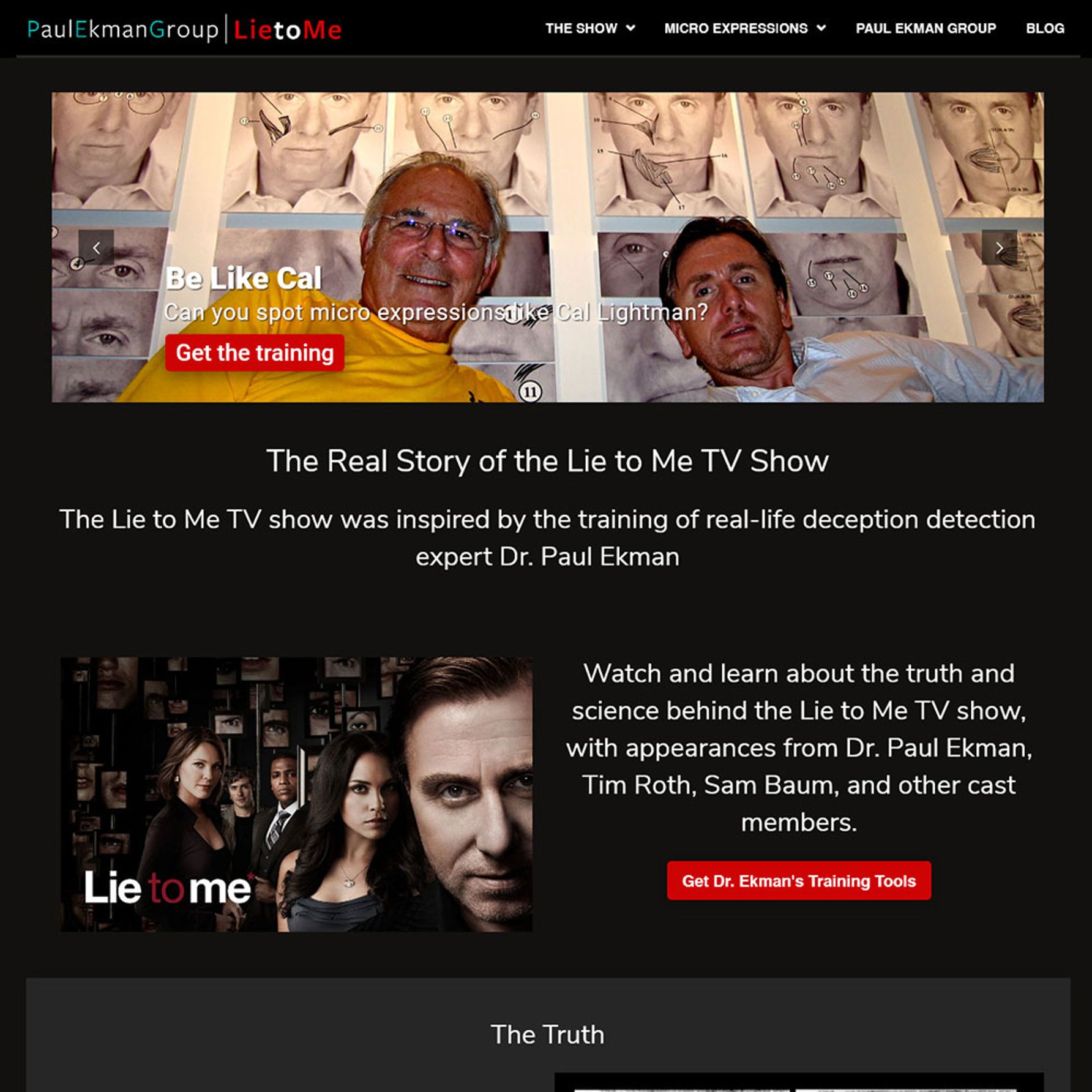 Lie to Me Homepage 1