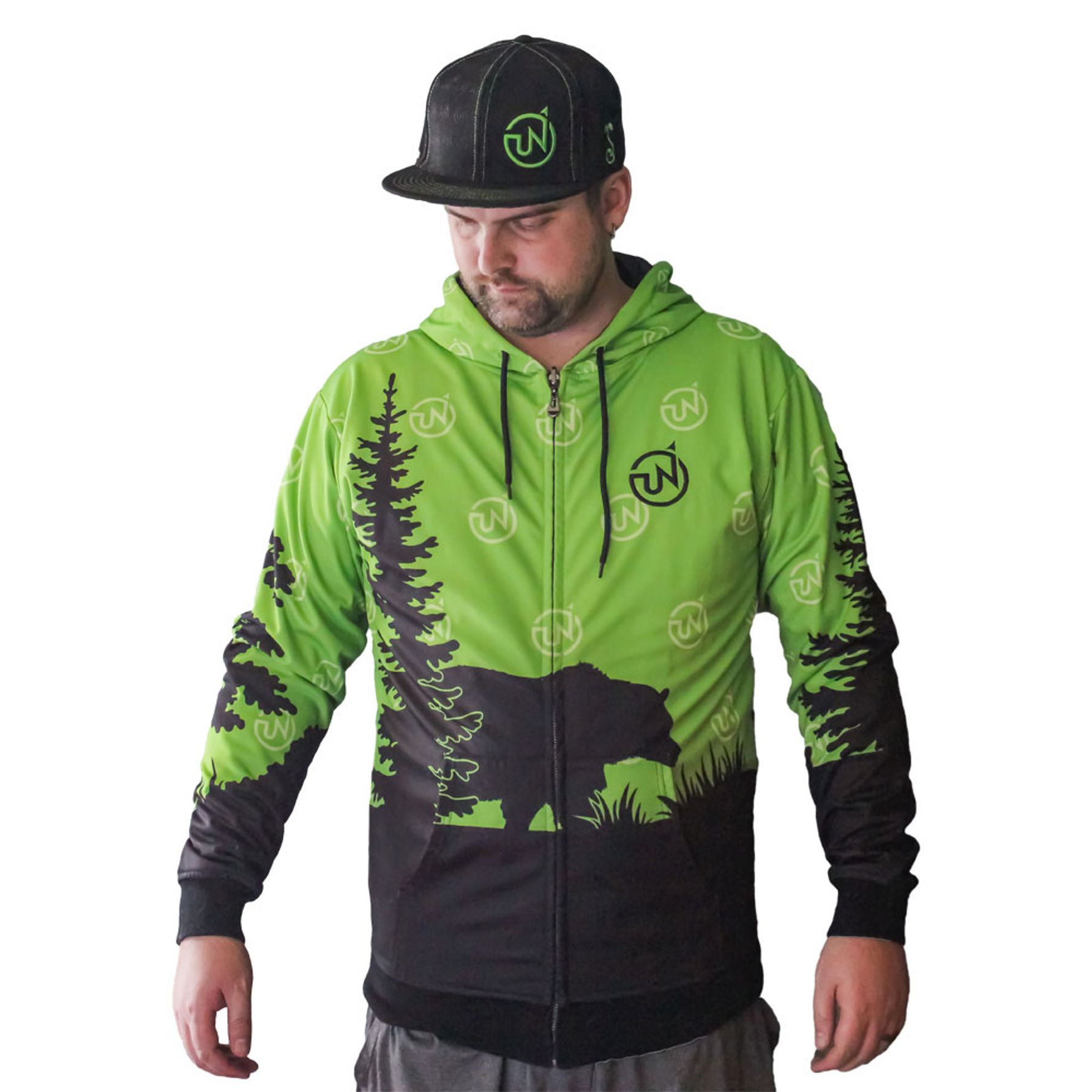 UpNorth Distribution Grassroots California Reversible Hoodie Green Front Side