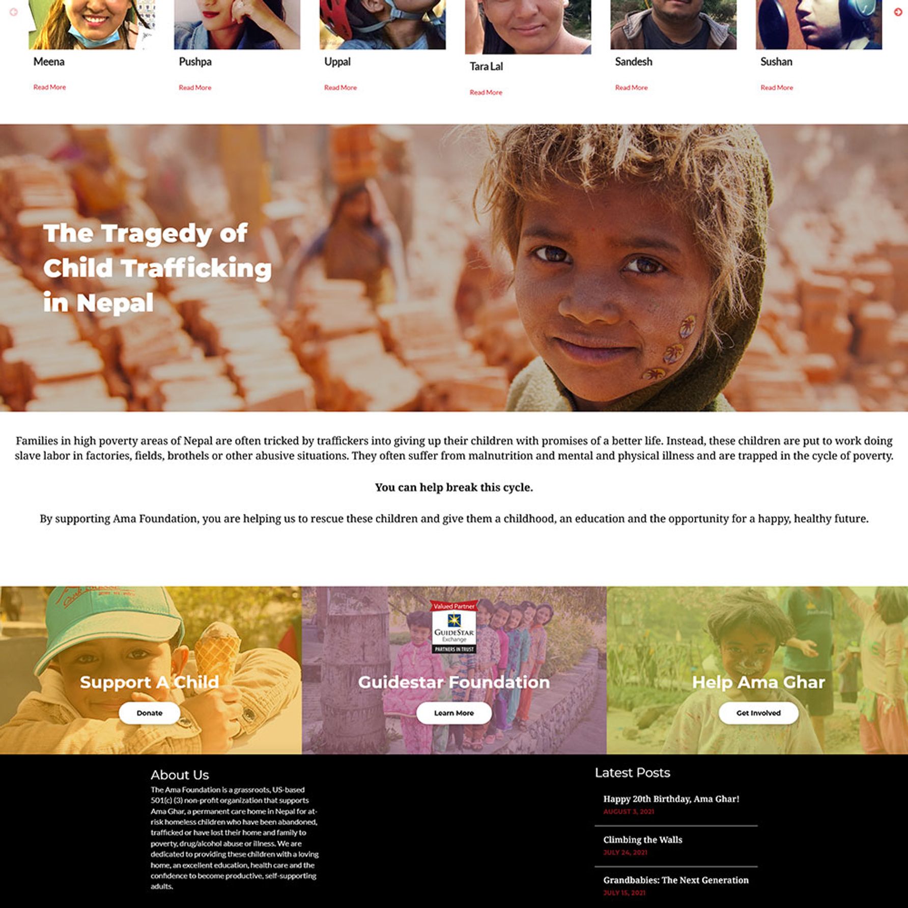 Ama Foundation Homepage 2