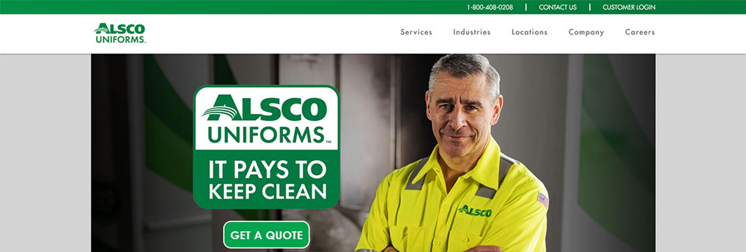 Alsco Uniform Rental Website Design