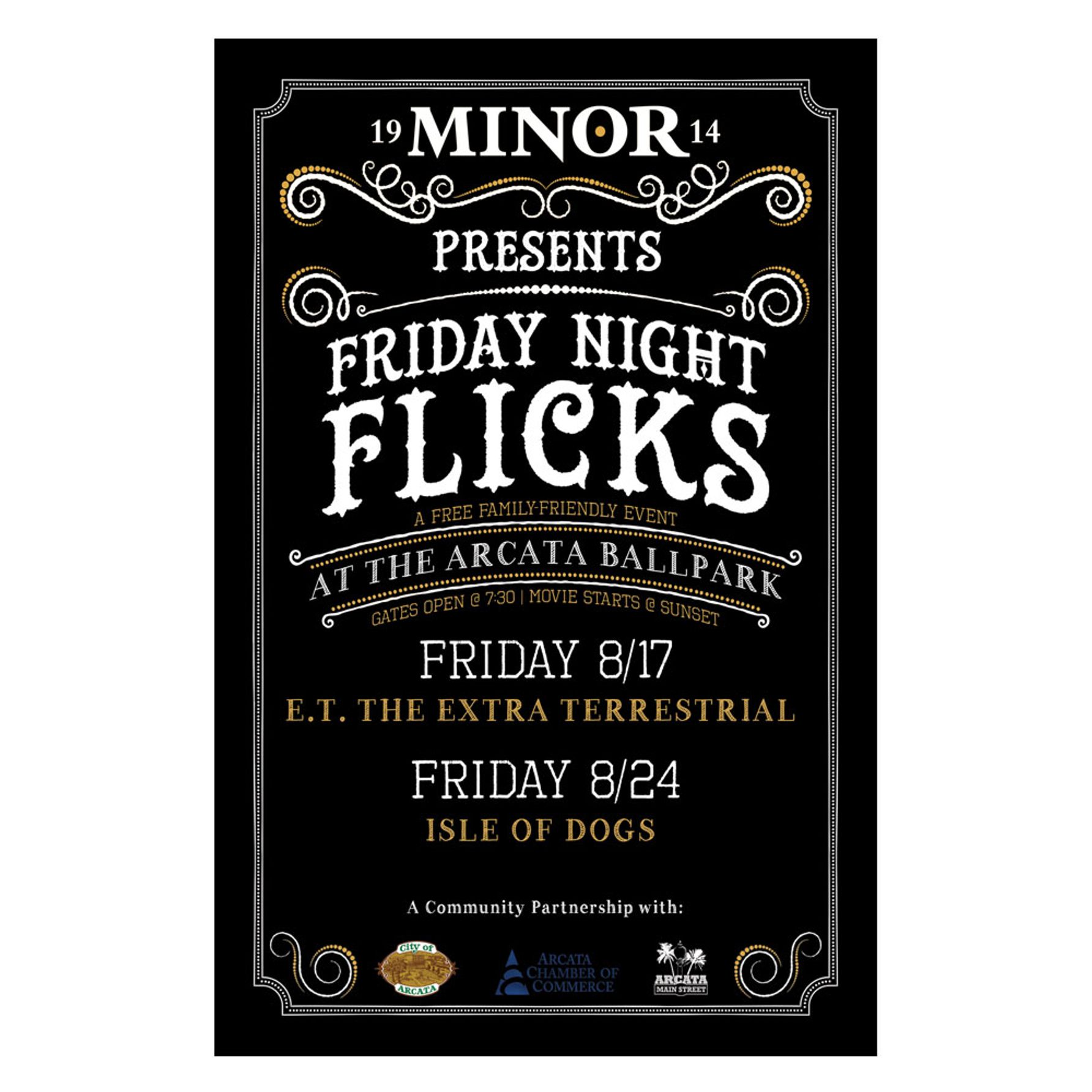 The Minor Theatre Friday Night Flicks Poster 2018