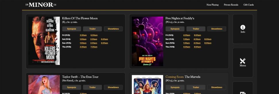 The Minor Theatre Website Project