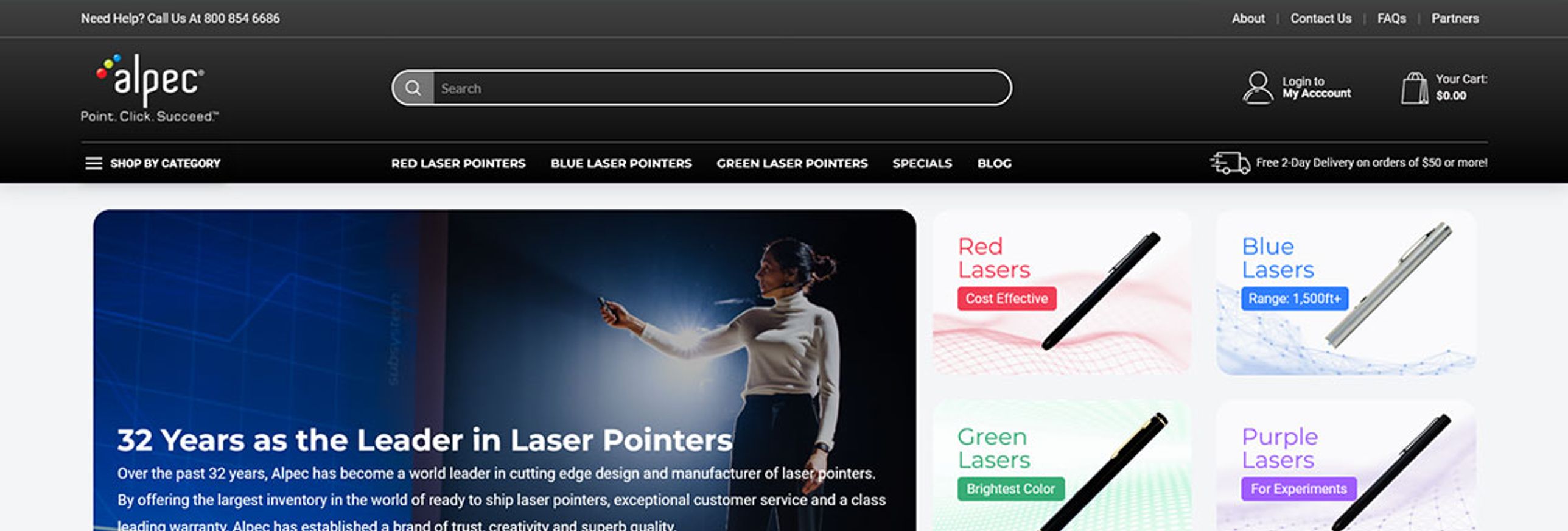Alpec's eCommerce website design project