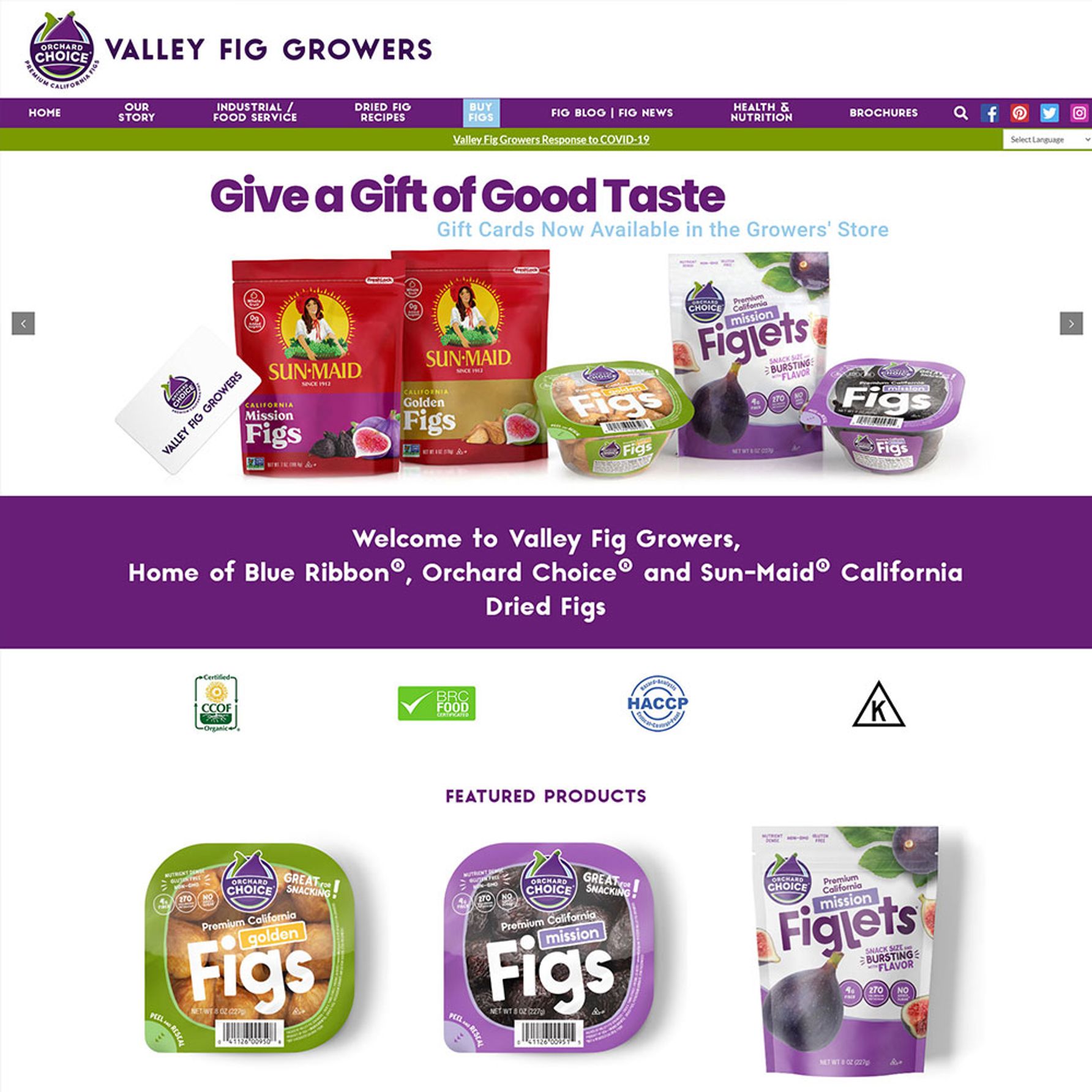 Valley Fig Growers Homepage 1