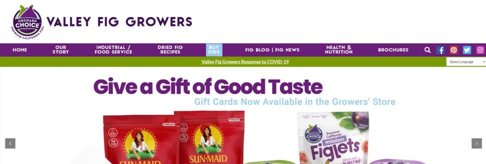 Valley Fig Growers eCommerce Website Design