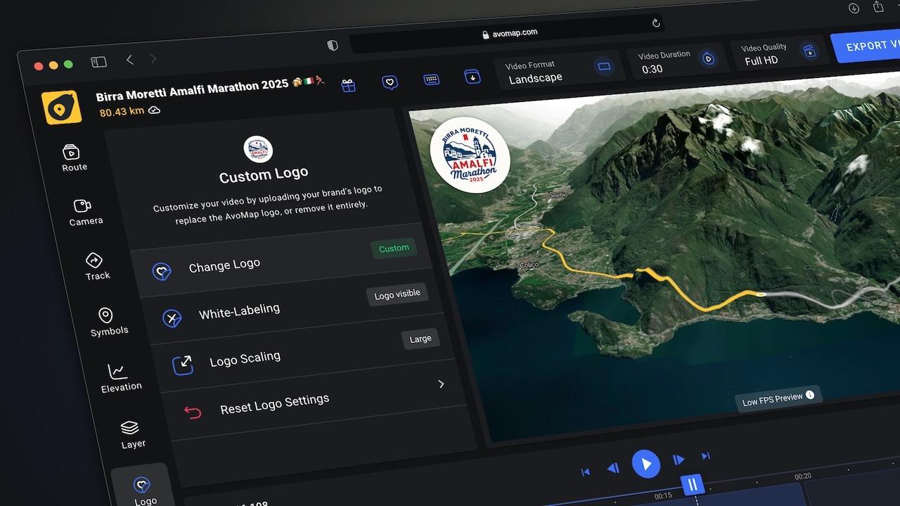 AvoMap map with custom landmark and trailhead symbols