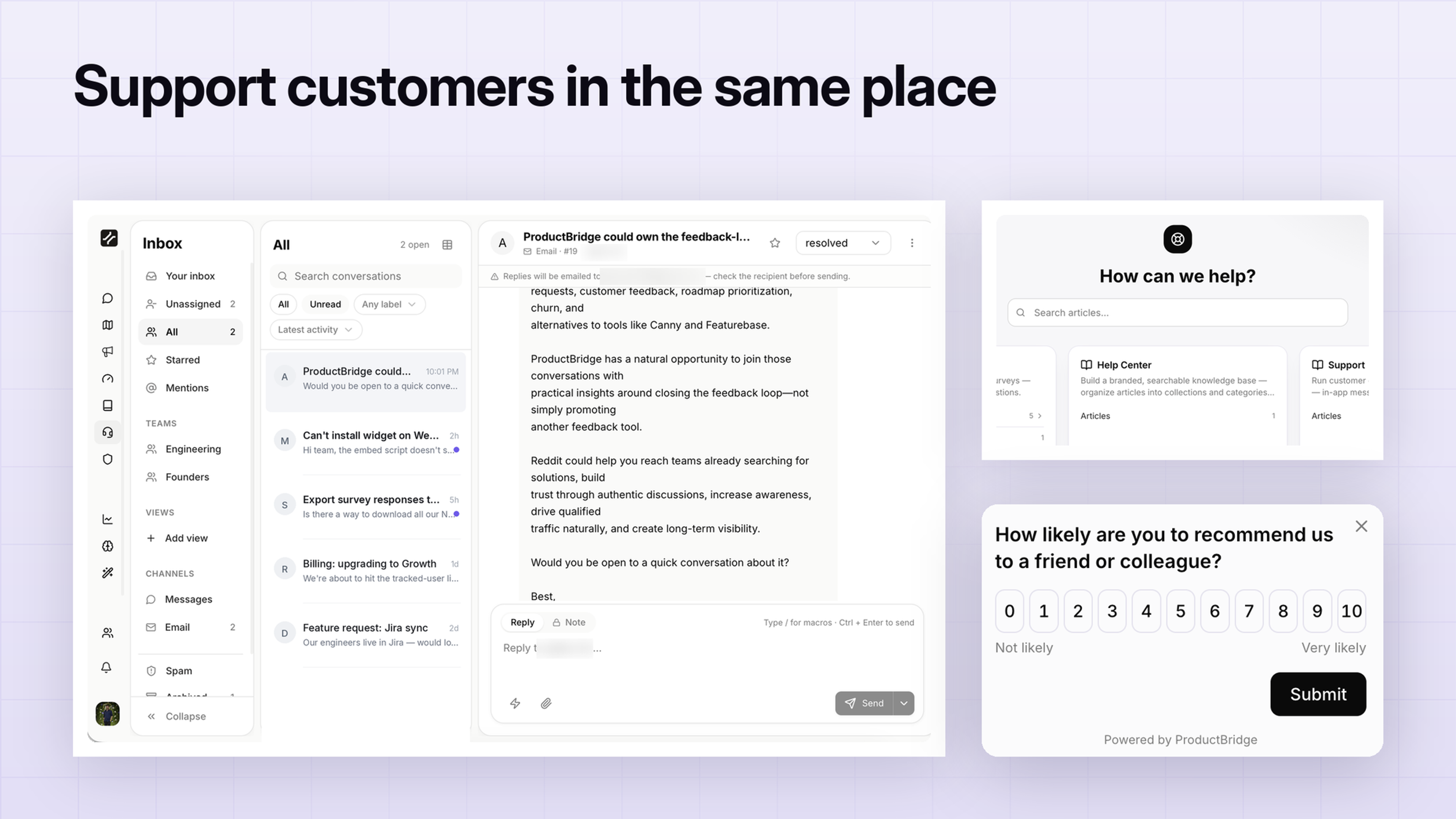 ProductBridge changelog announcing shipped features