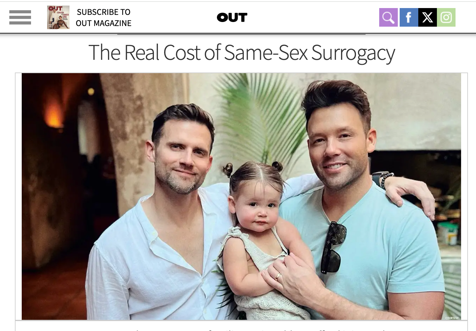 Out Magazine: The real cost of same-sex surrogacy