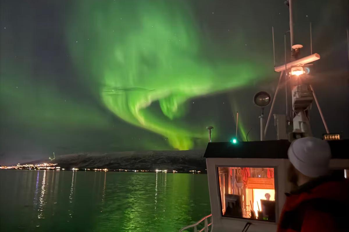 Northern Lights from boat