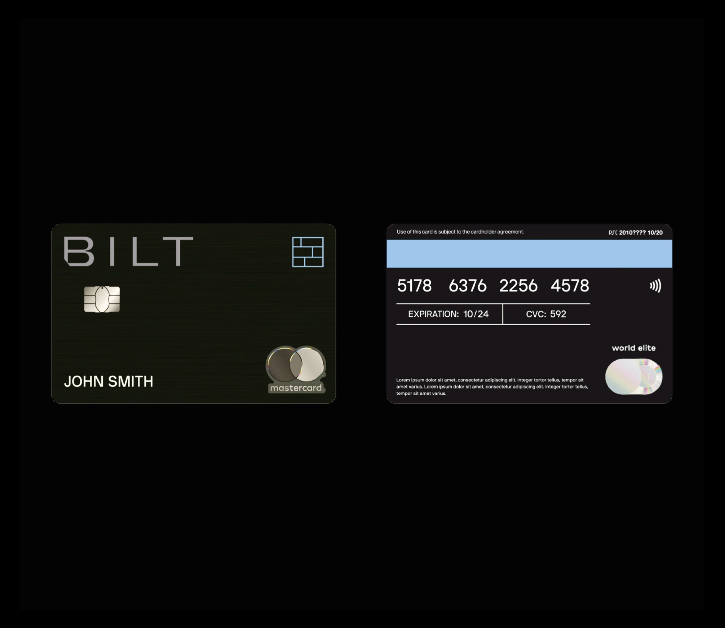 bilt card flat design