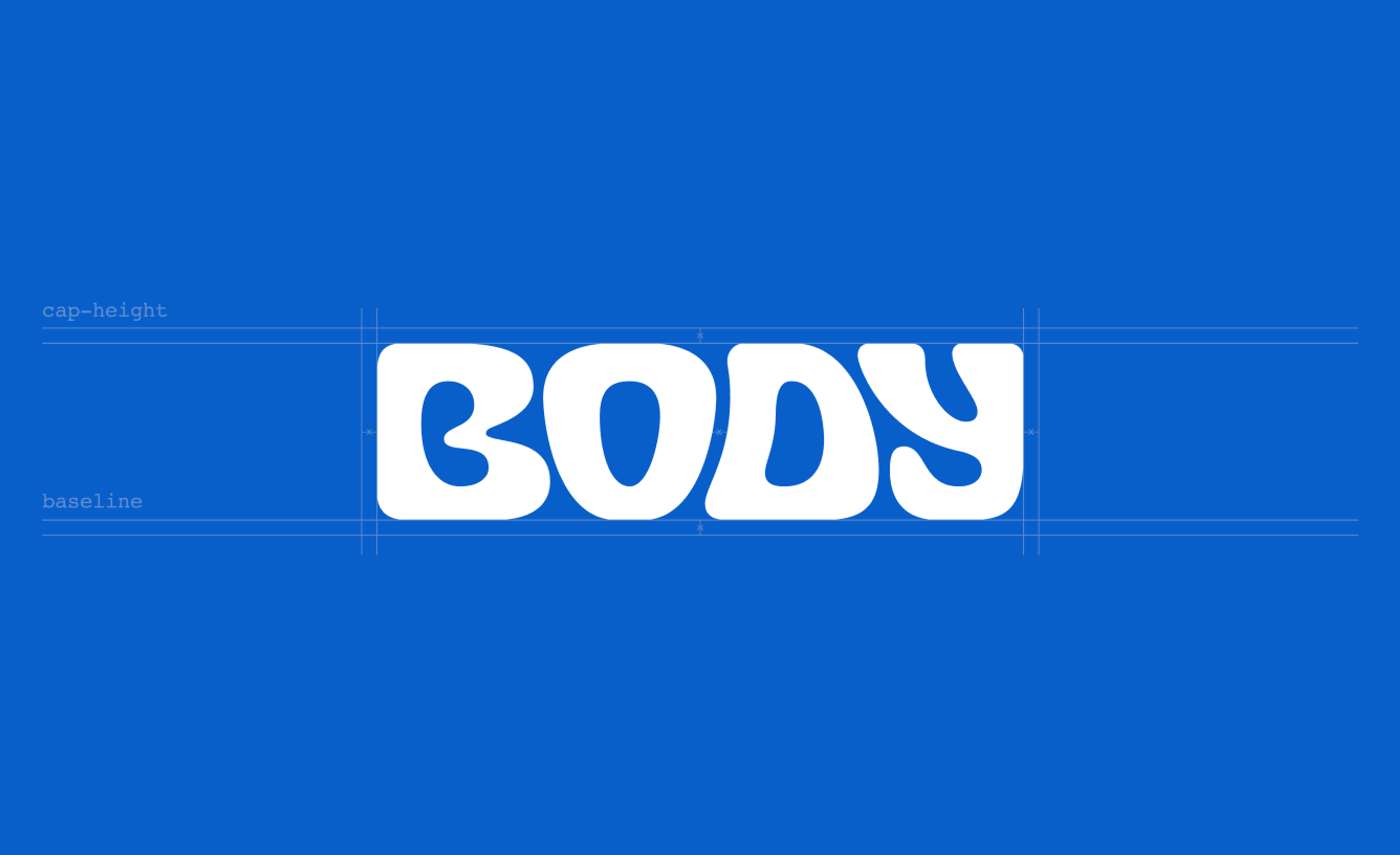 body logo with guidelines
