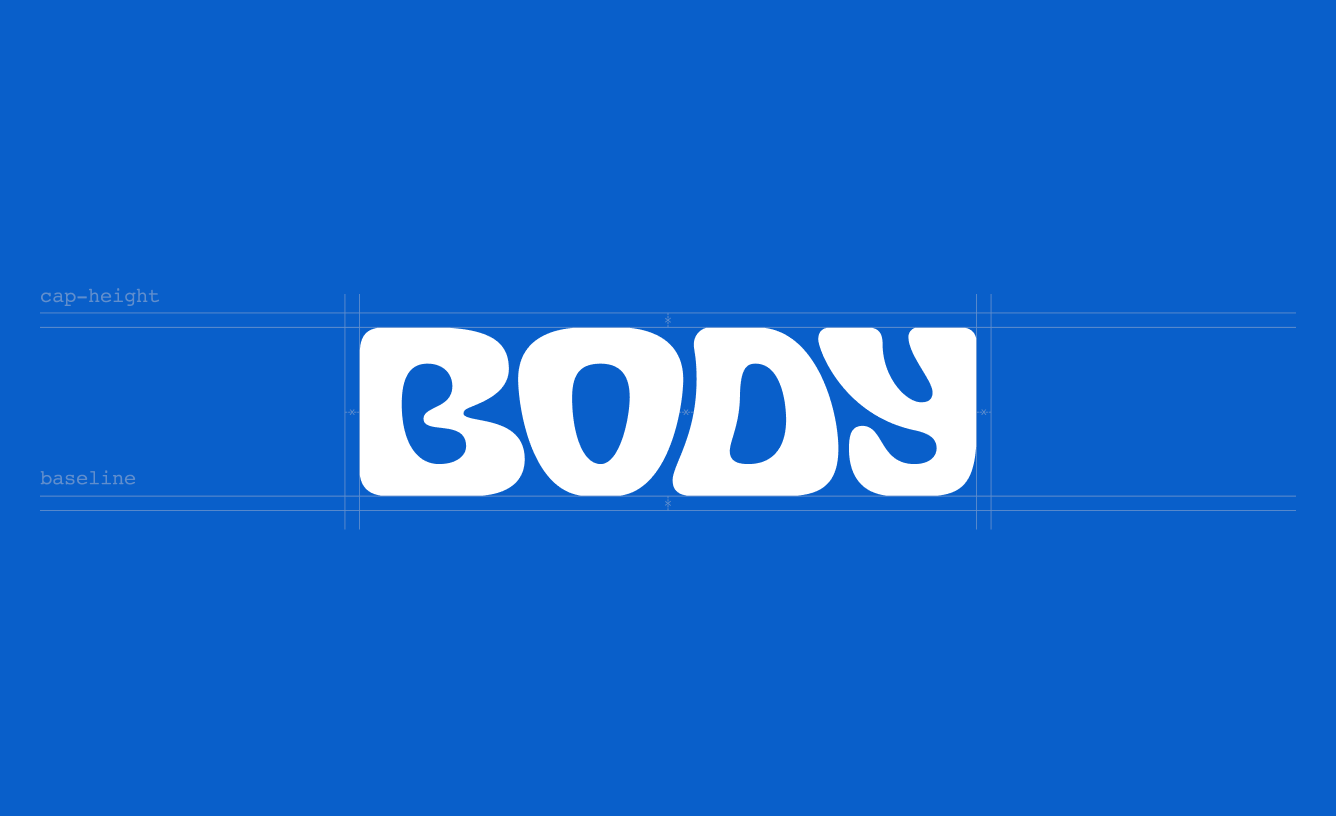 body logo with guidelines