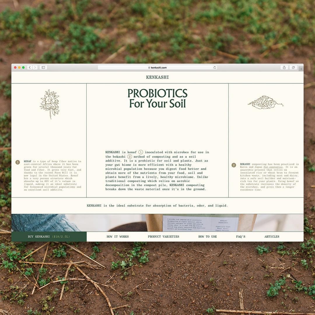 kenkashi site on desktop set on picture of field