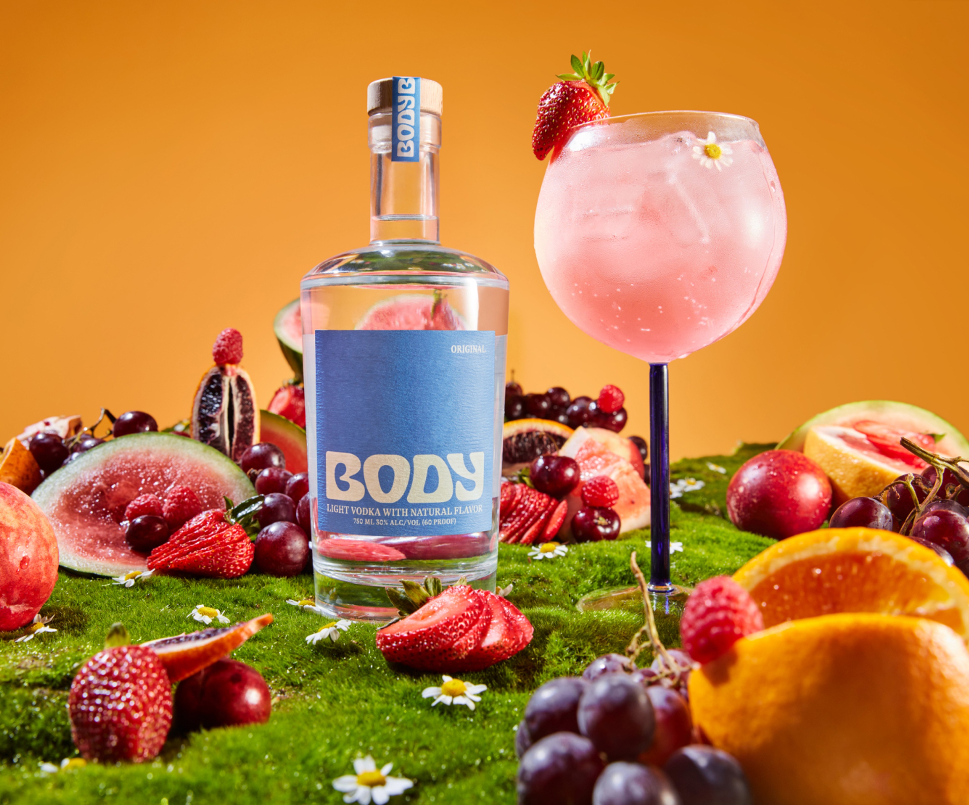 pink body cocktail in world of fruit