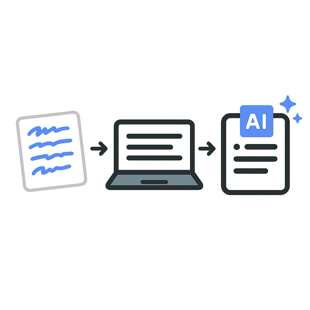 Evolution of meeting notes from manual to transcription to AI automation