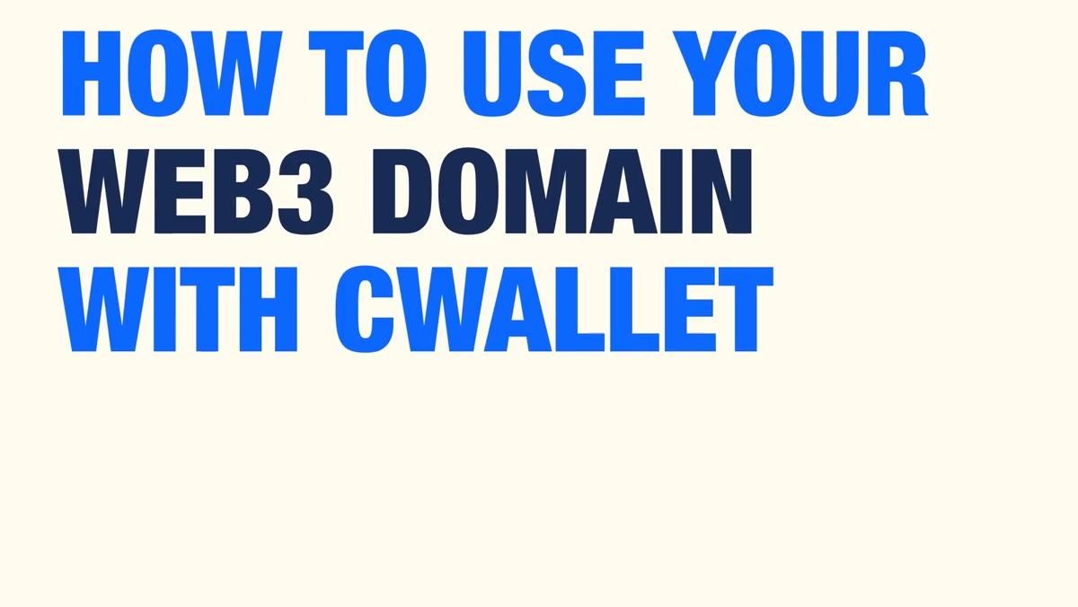 Use Your Web3 Domain For Sending & Receiving Crypto With Cwallet
