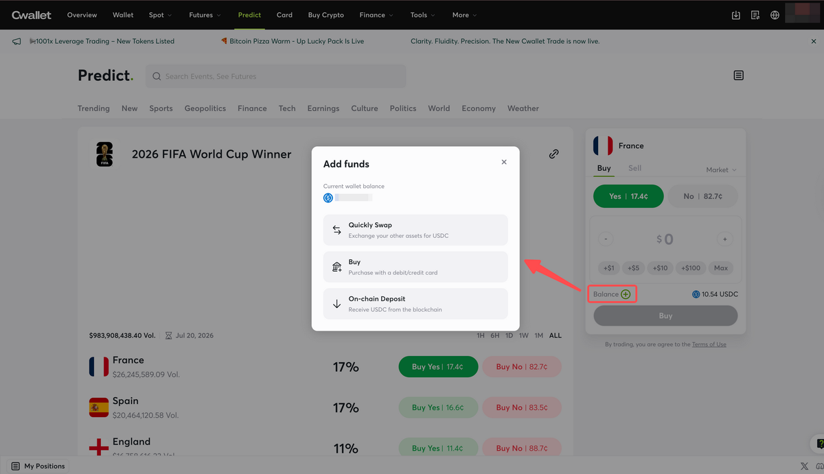 3 Ways to Deposit $USDC on Cwallet
