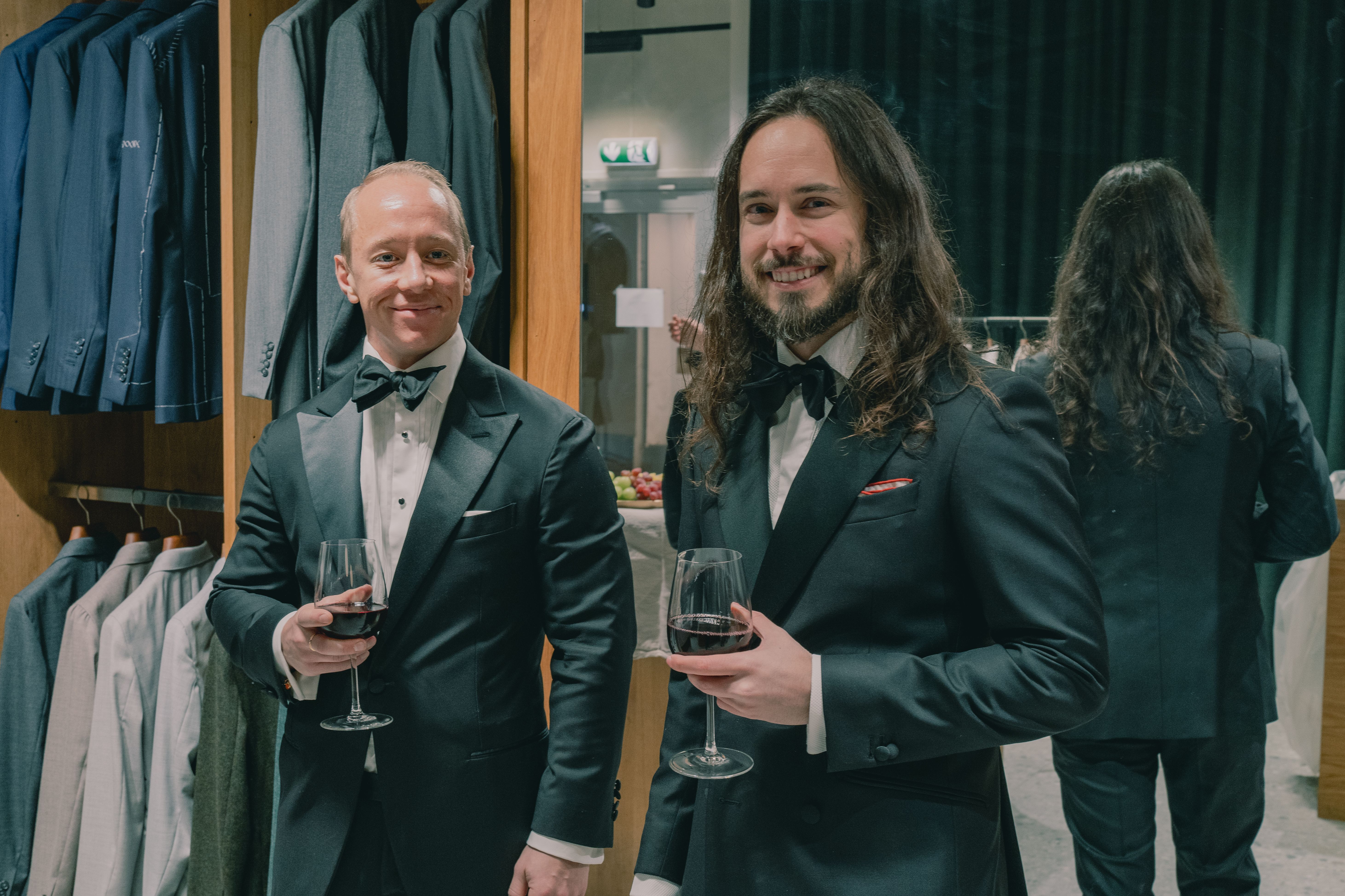Two men in tuxedos
