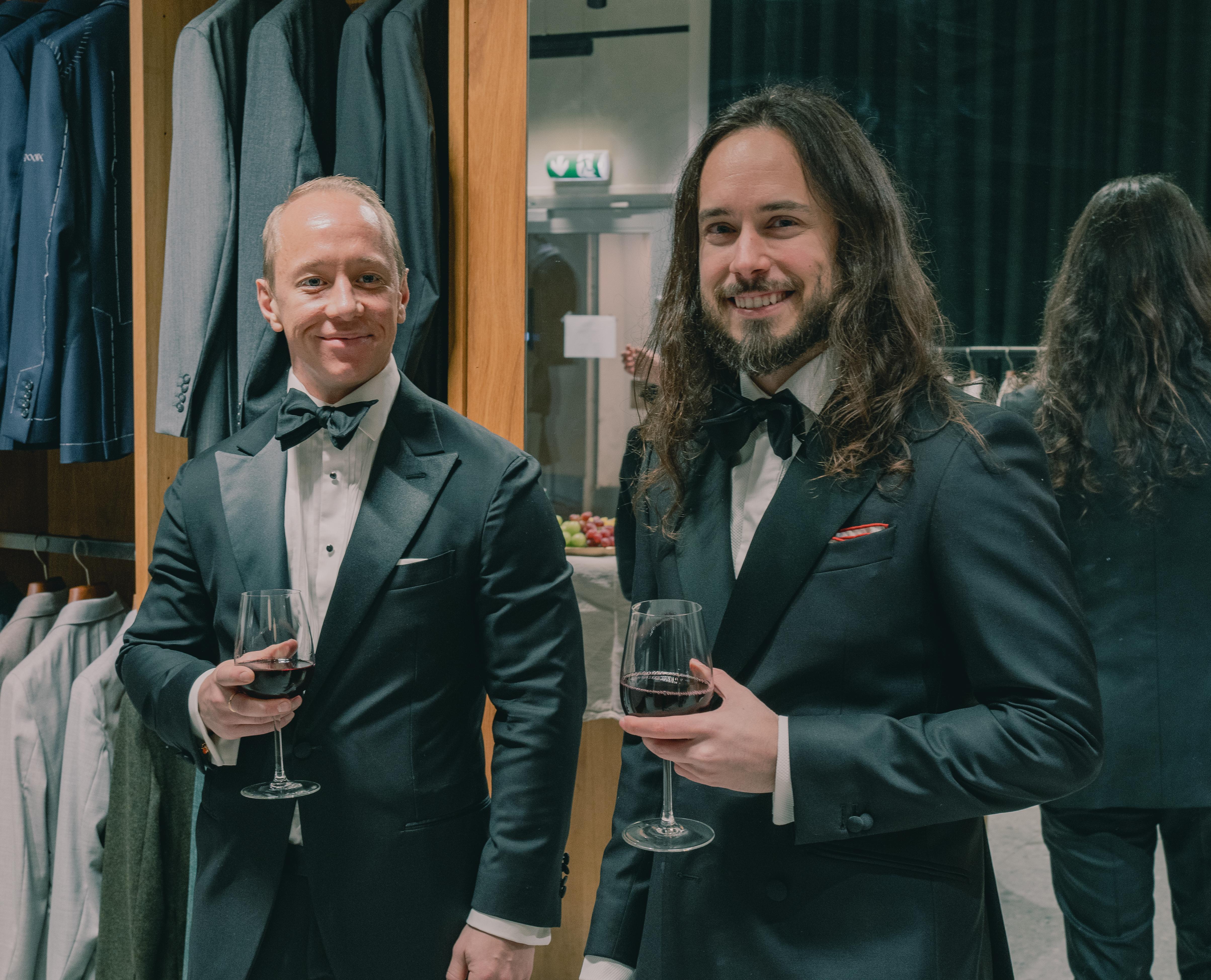 Two men in tuxedos