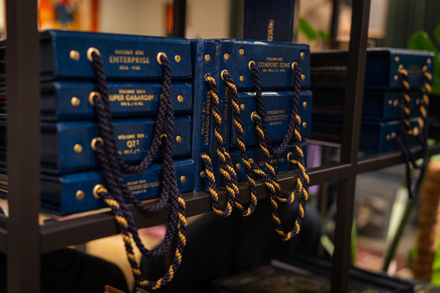 Stacked fabric books