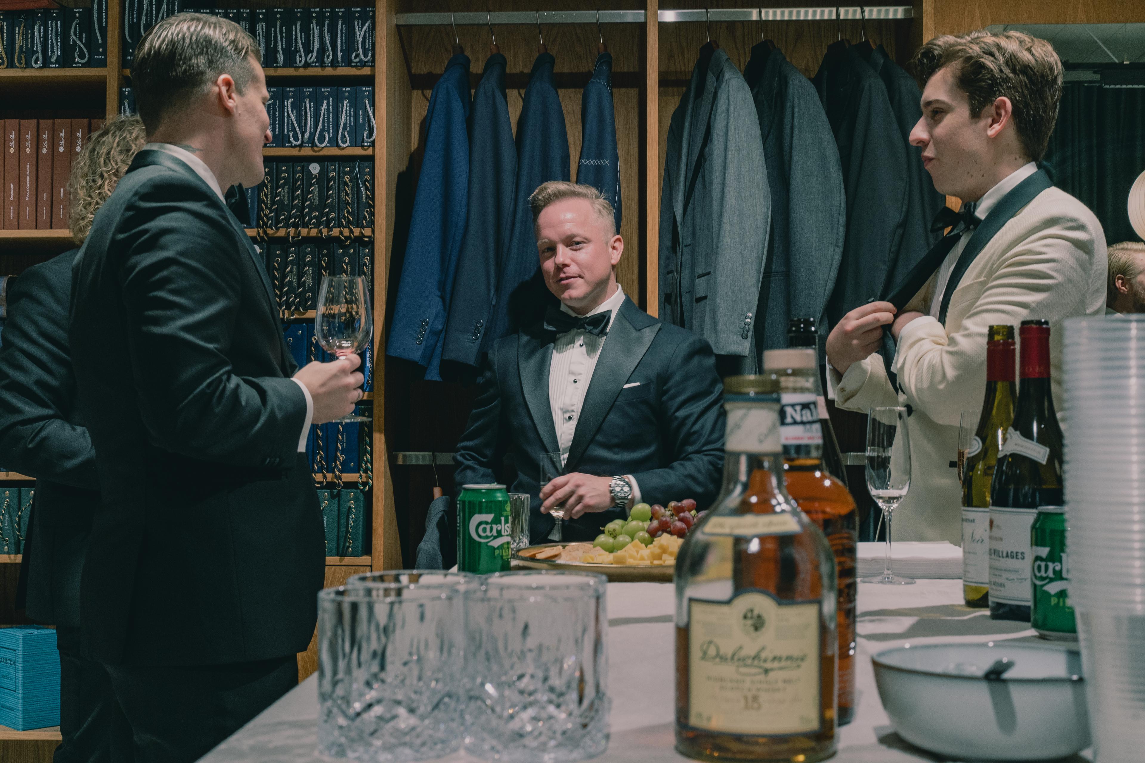 Men in discussions